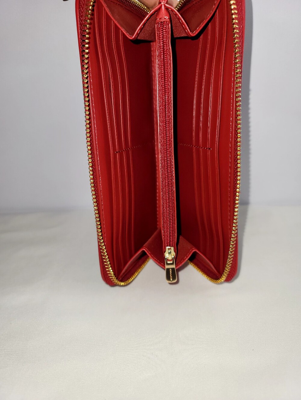Coach Accordian zip Leather Brown Ruby Long wallet - Picture 12 of 16